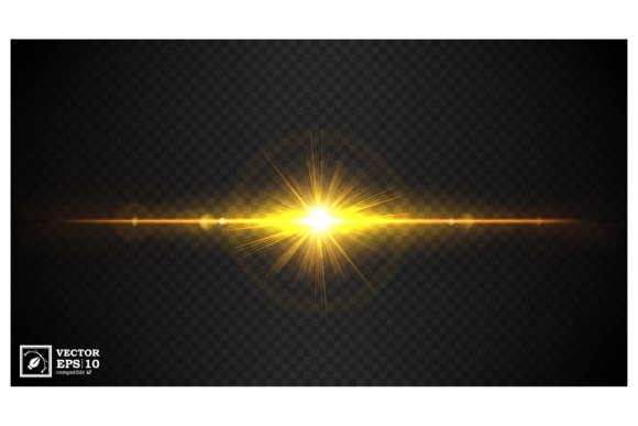 Abstract Sun Shines with Lens Flare: A Modern Design Asset