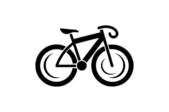 Bicycle Logo Silhouette Vector Design: Capturing Motion in Minimalism