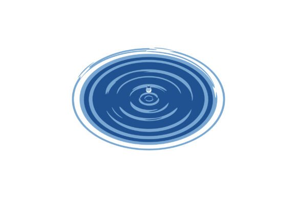 Blue Water Drop Creating Concentric Ripp: A Font That Flows