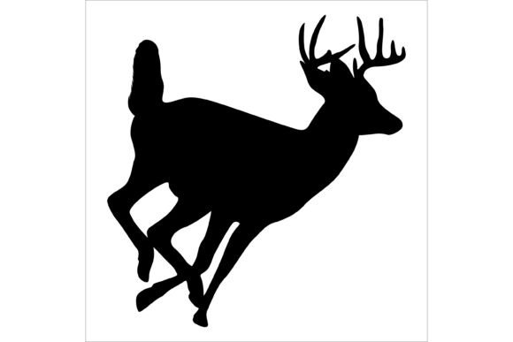 Capture Wildlife Essence with Deer Silhouette Vector Art
