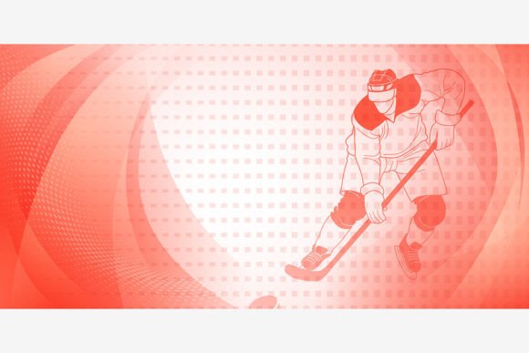 Capturing the Thrill of the Game: A Hockey Player on Ice Design Asset