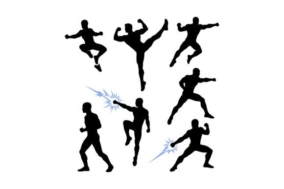 Dynamic Motion: Using Martial Arts Silhouettes Performing Vari