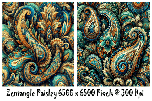 Ethereal Paisley Dreams: A Designer's Guide to AI-Crafted Zentangle Art