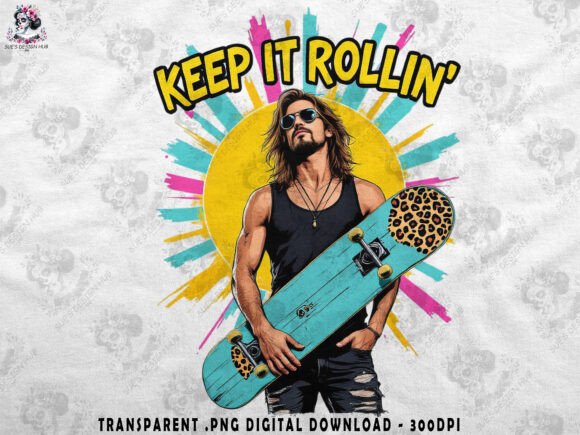 Keep It Rollin' Skateboard Art: Capturing Rebellious Energy