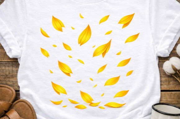 Sunflower Petals Fall PNG Clipart: A Burst of Floral Motion