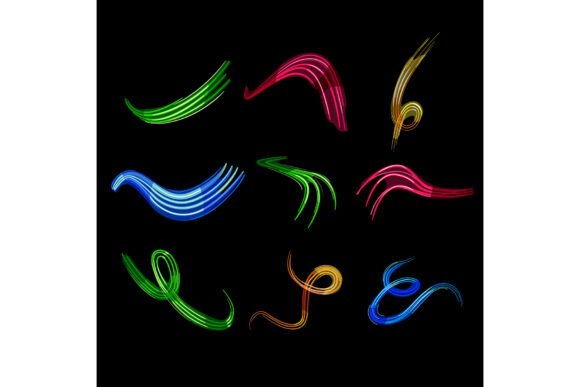 Unlocking Dynamic Flow: The Abstract Light Streaks Forming Colorful Typeface